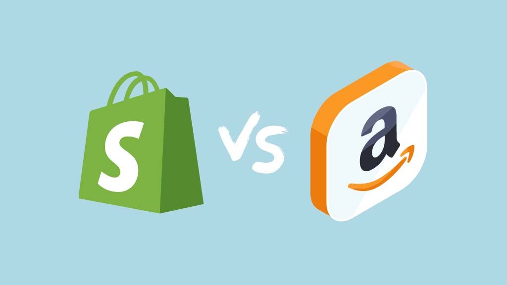 Shopify vs Amazon (images of the two logos, side by side)