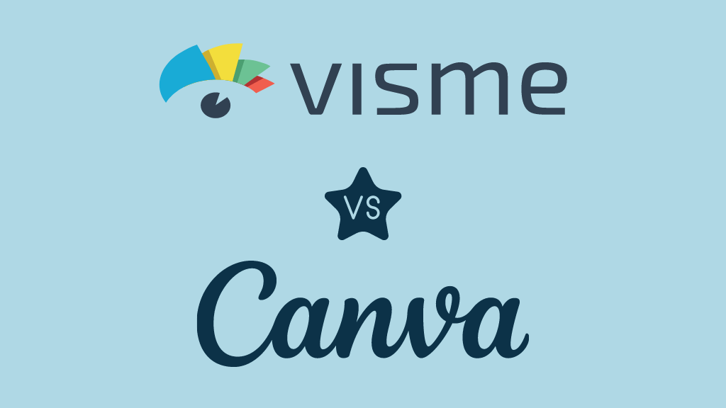 Visme vs Canva (the two logos side by side)