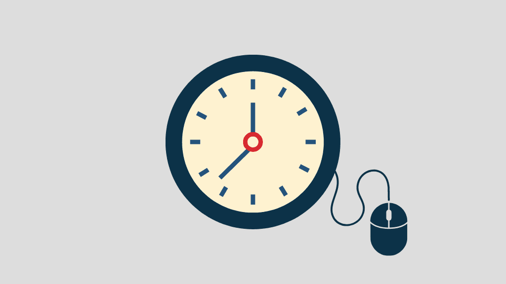Dwell time graphic (a picture of a clock and a computer mouse)