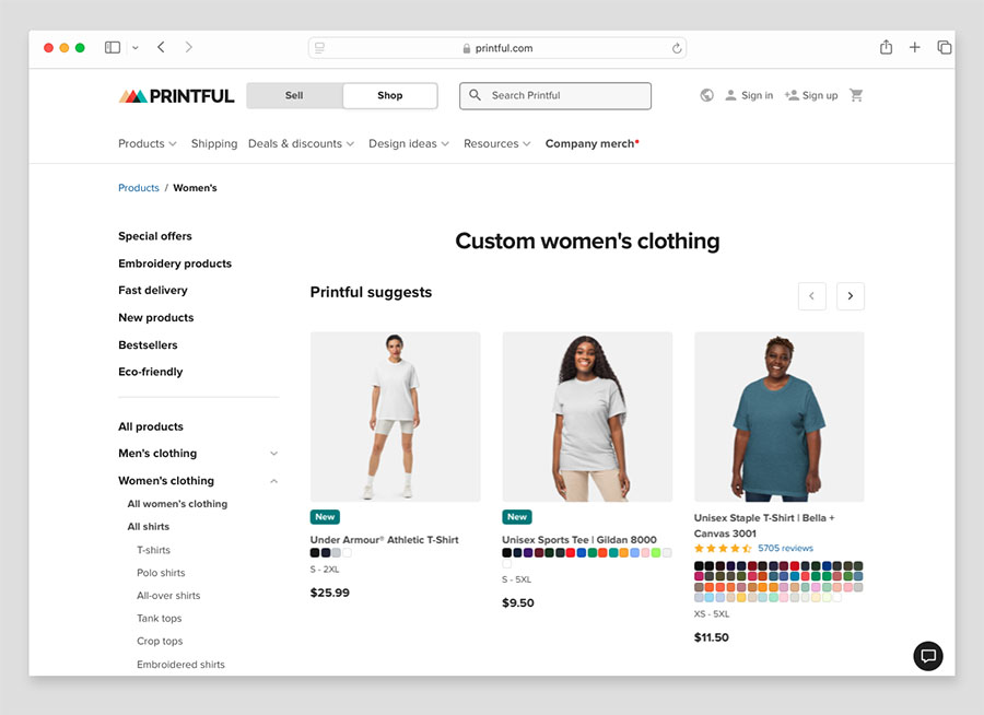 Using the Printful print-on-demand platform