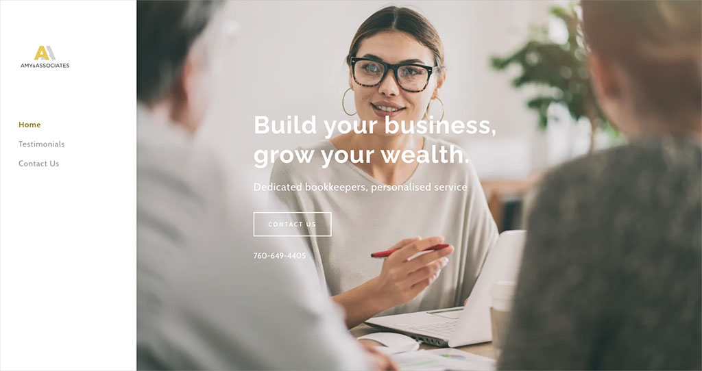 Example of a 'corporate' looking GoDaddy template