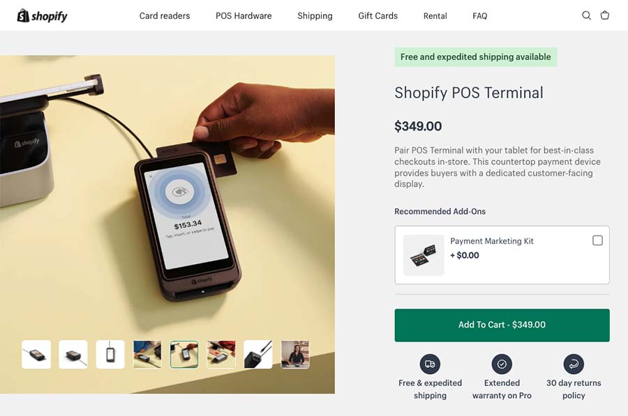 Shopify 'POS Terminal'