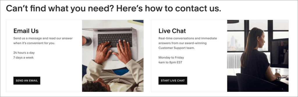 Squarespace support options