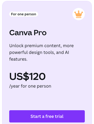 Canva Pro pricing