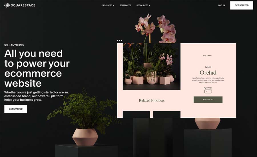 Squarespace gives you a lot of built-in ecommerce tools