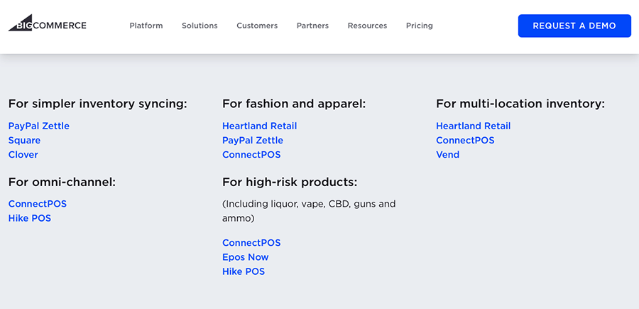 BigCommerce POS partners