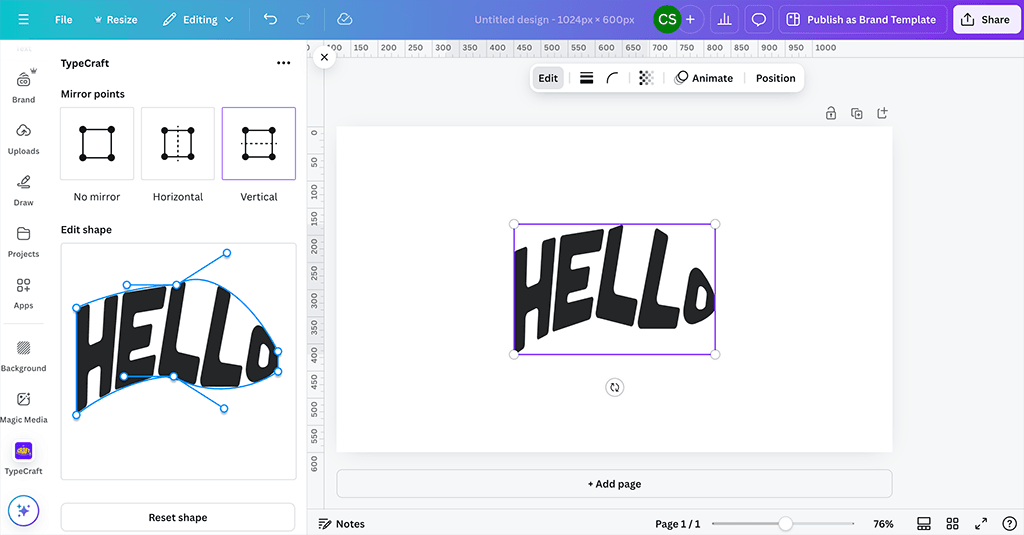 Working with the 'Typecraft' app