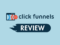 'ClickFunnels Review' — the ClickFunnels logo on a light blue background.