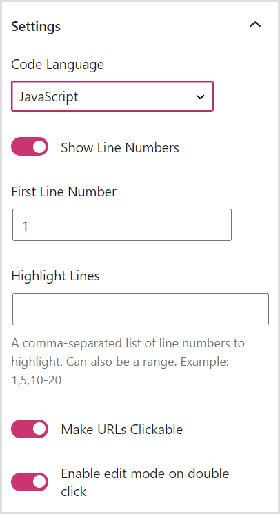Code settings in WordPress.com