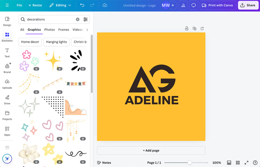 Canva's drag-and-drop editor