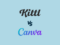'Canva vs Kittl' — The Canva and Kittl logos on a light blue background.