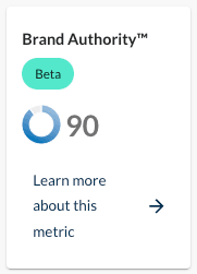 Moz's 'brand authority score' metric