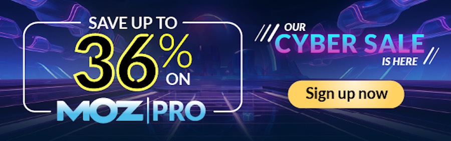 Banner advert for Moz Pro