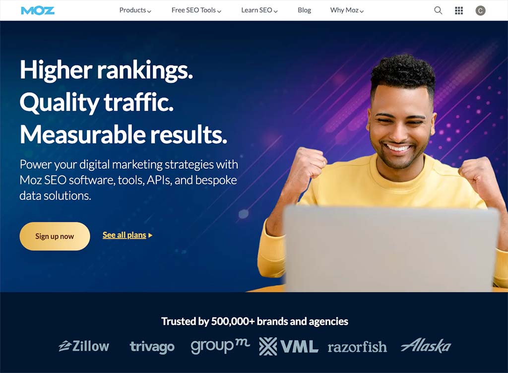 The Moz Pro platform