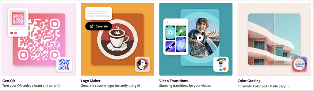 Adobe Express apps