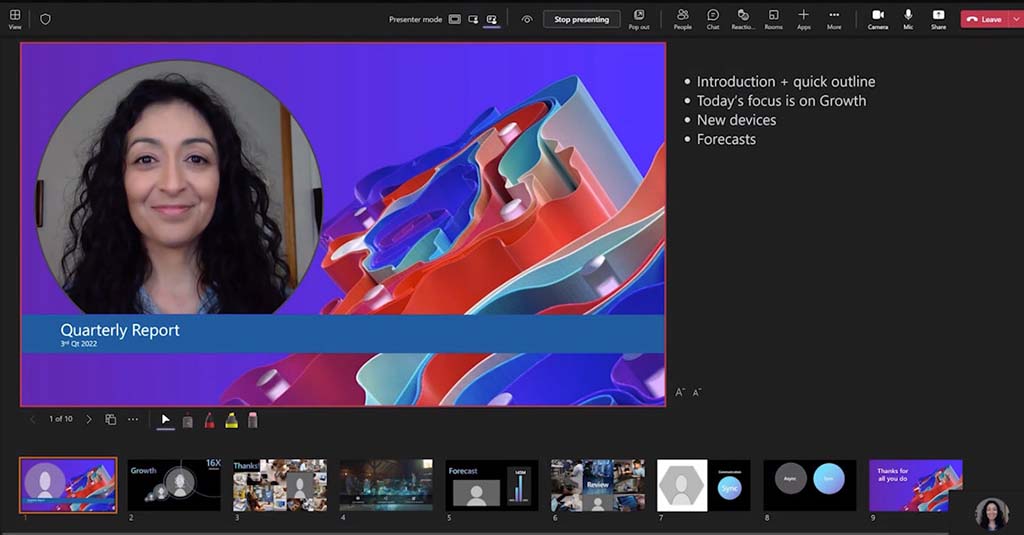 Adding a live camera feed to a PowerPoint presentation