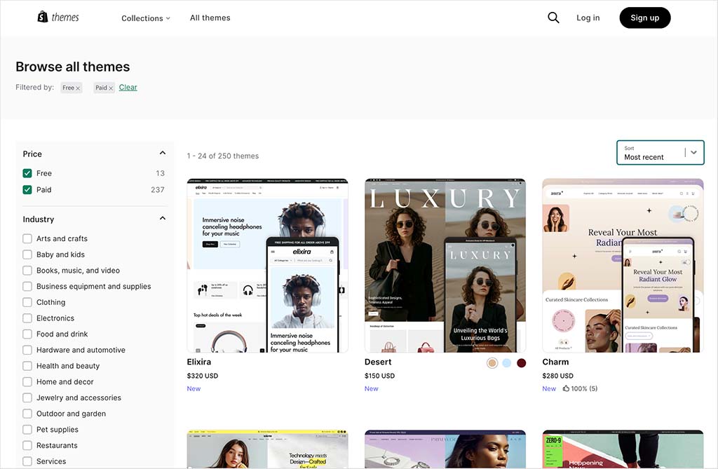 Shopify themes