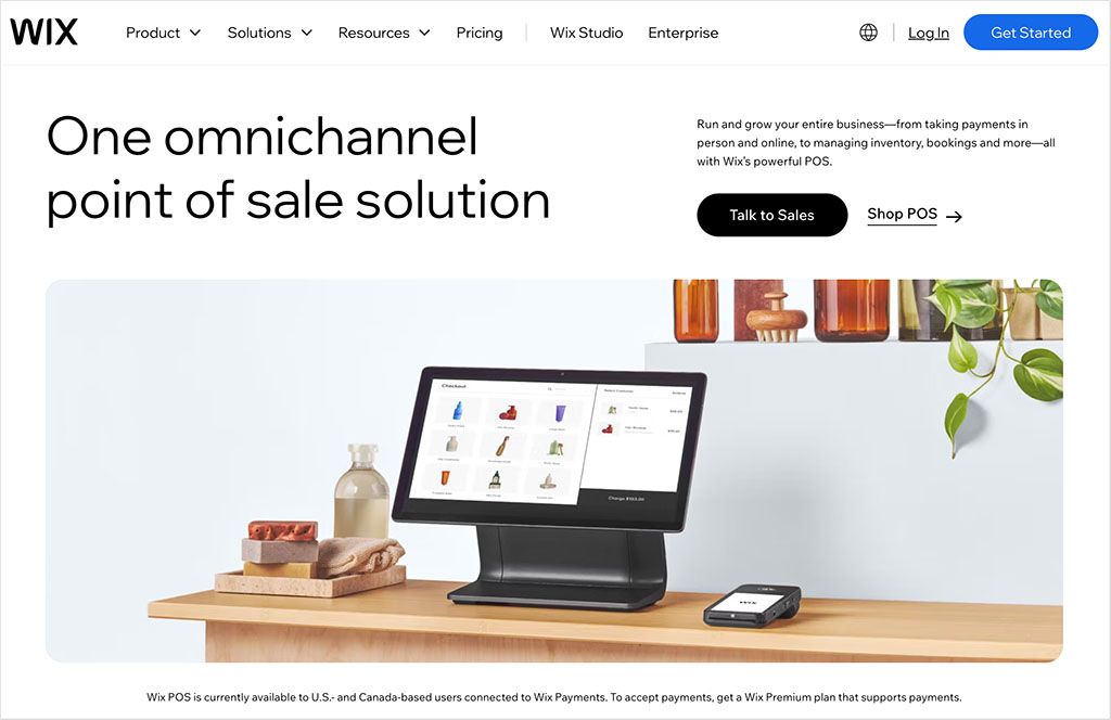 Wix's POS system