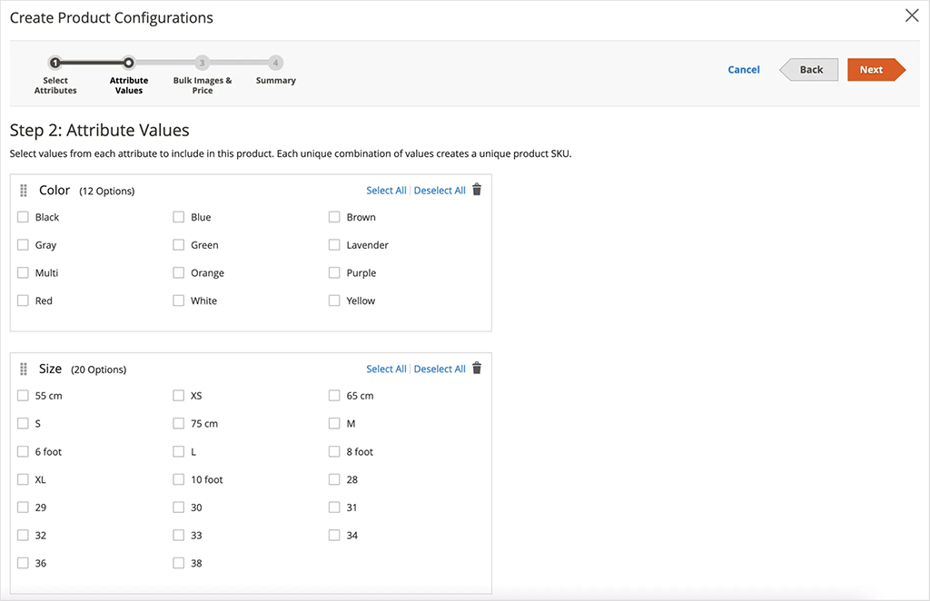 Creating product variants in Adobe Commerce