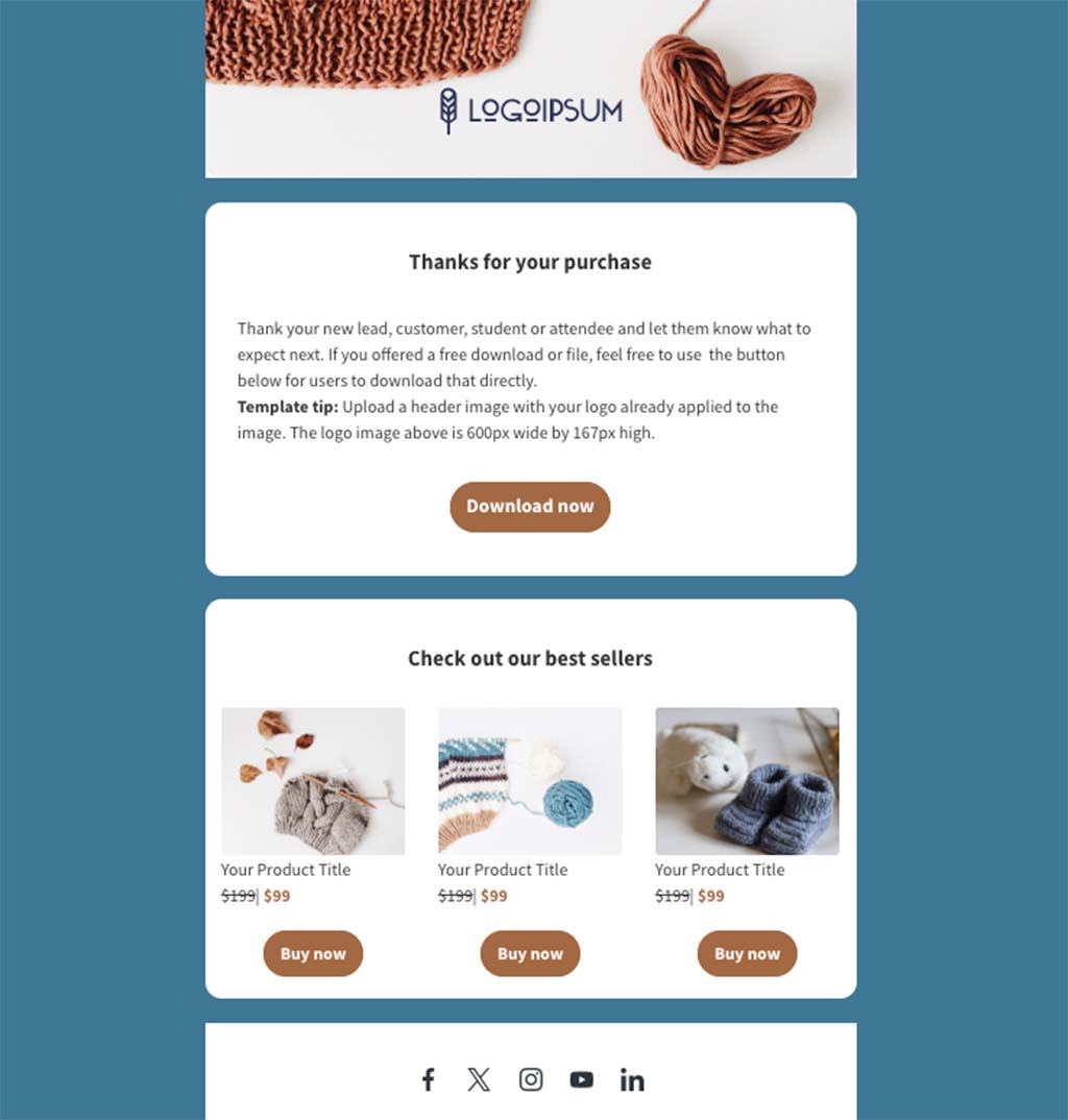Example of an Aweber template
