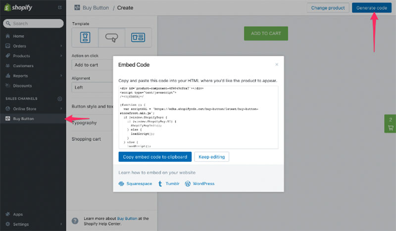 Adding a Shopify product to a Webflow site