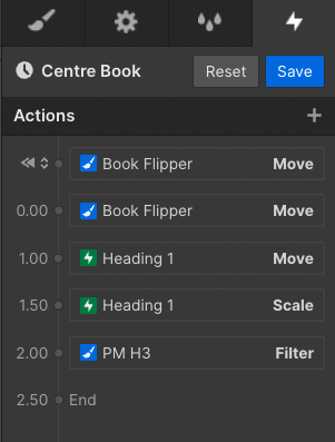 Creating a custom animation with Webflow 'interactions'
