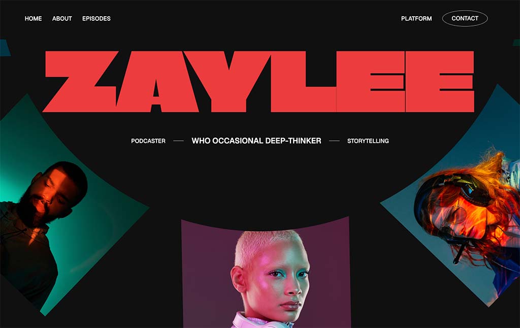 Webflow's 'Zaylee' template.