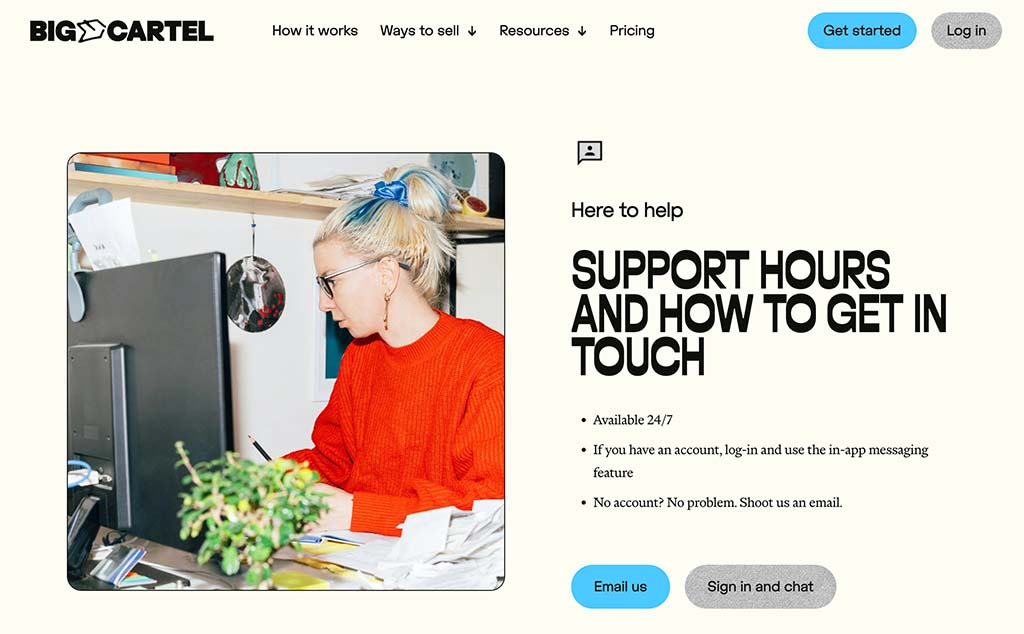 BigCartel support