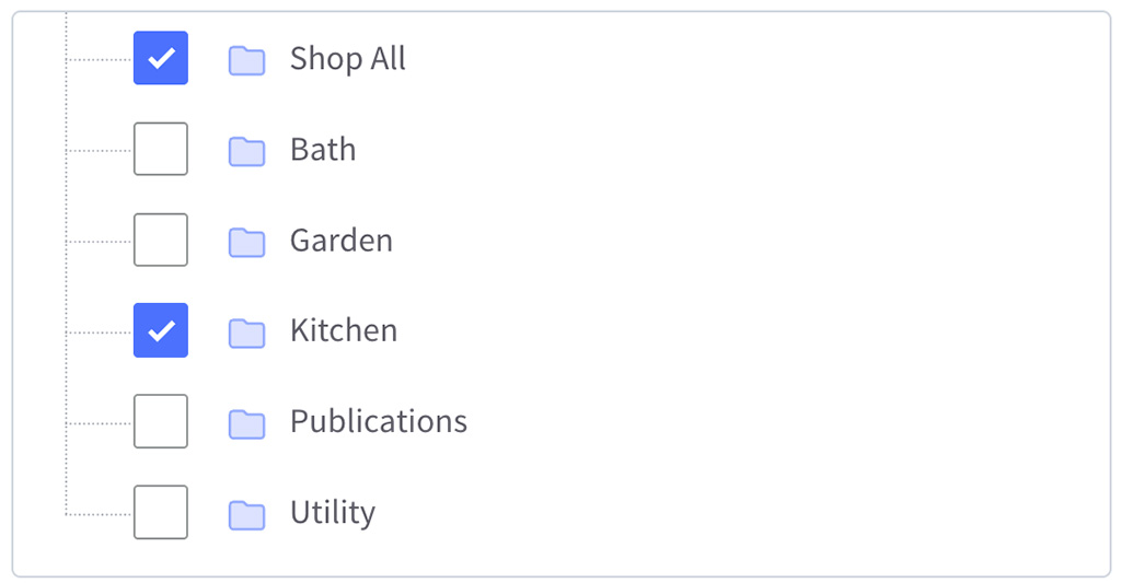 Assigning product categories manually in BigCommerce