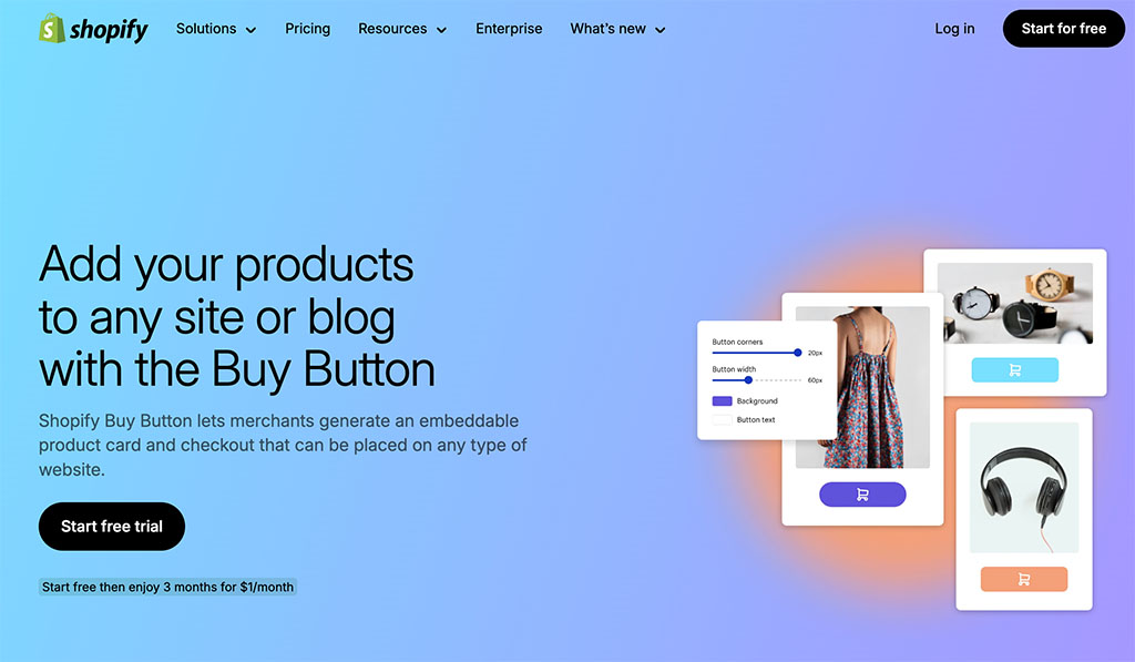 Shopify buy button