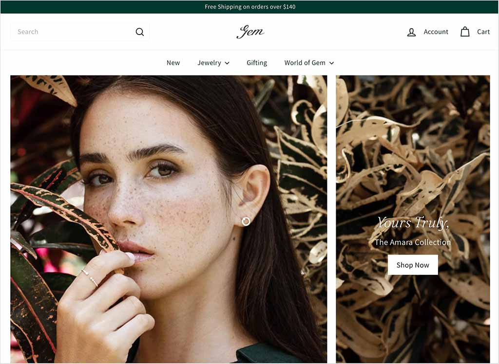 Example of a customizable Shopify theme