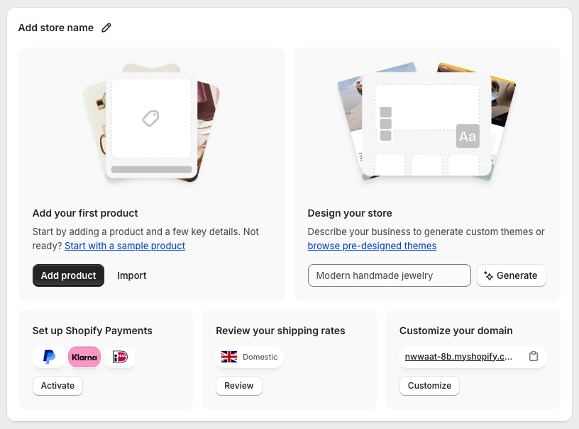 The Shopify onboarding process