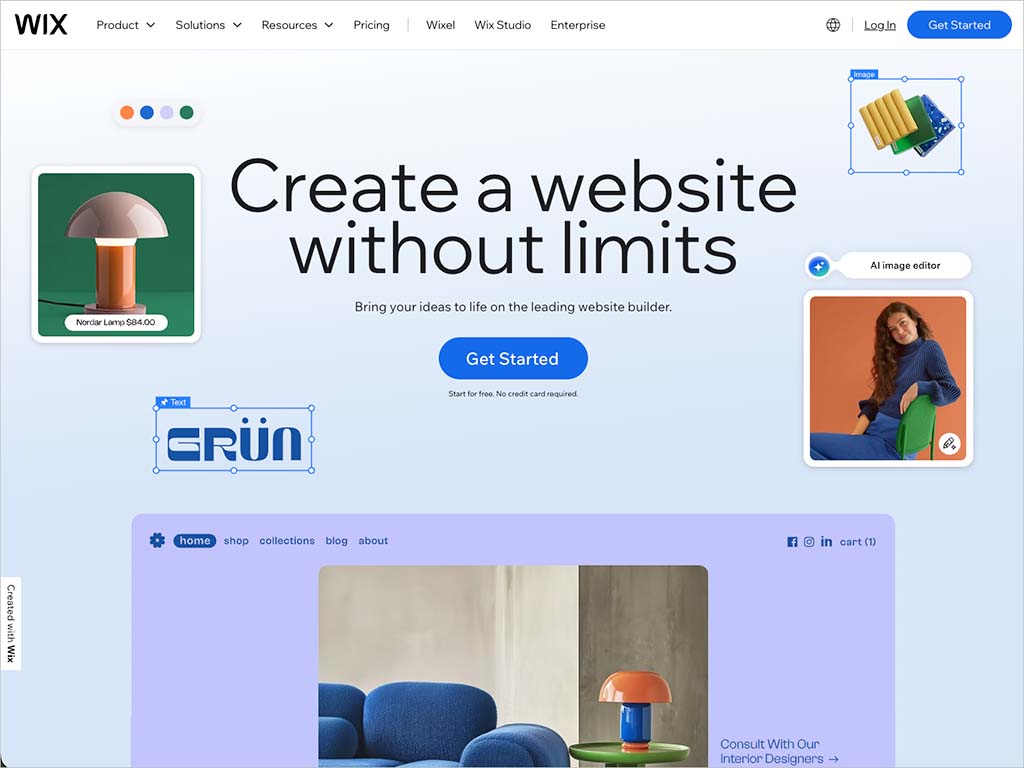 The Wix platform