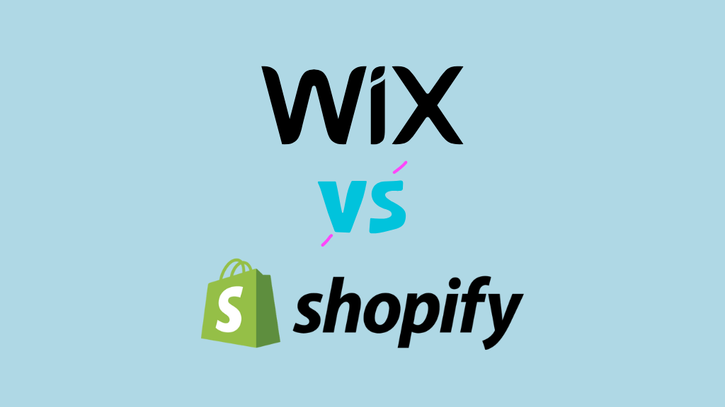 Wix vs Shopify (images of the two logos and a versus symbol)