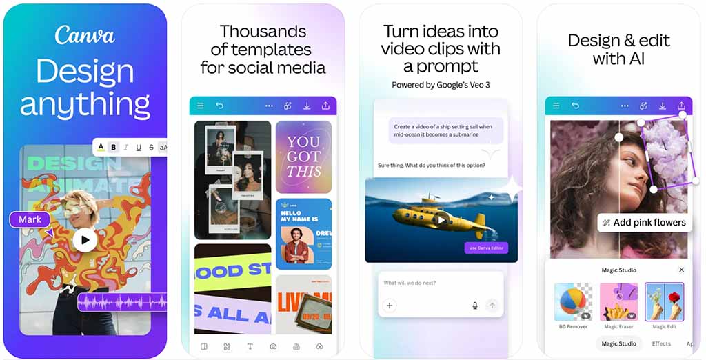 Canva iOS mobile app