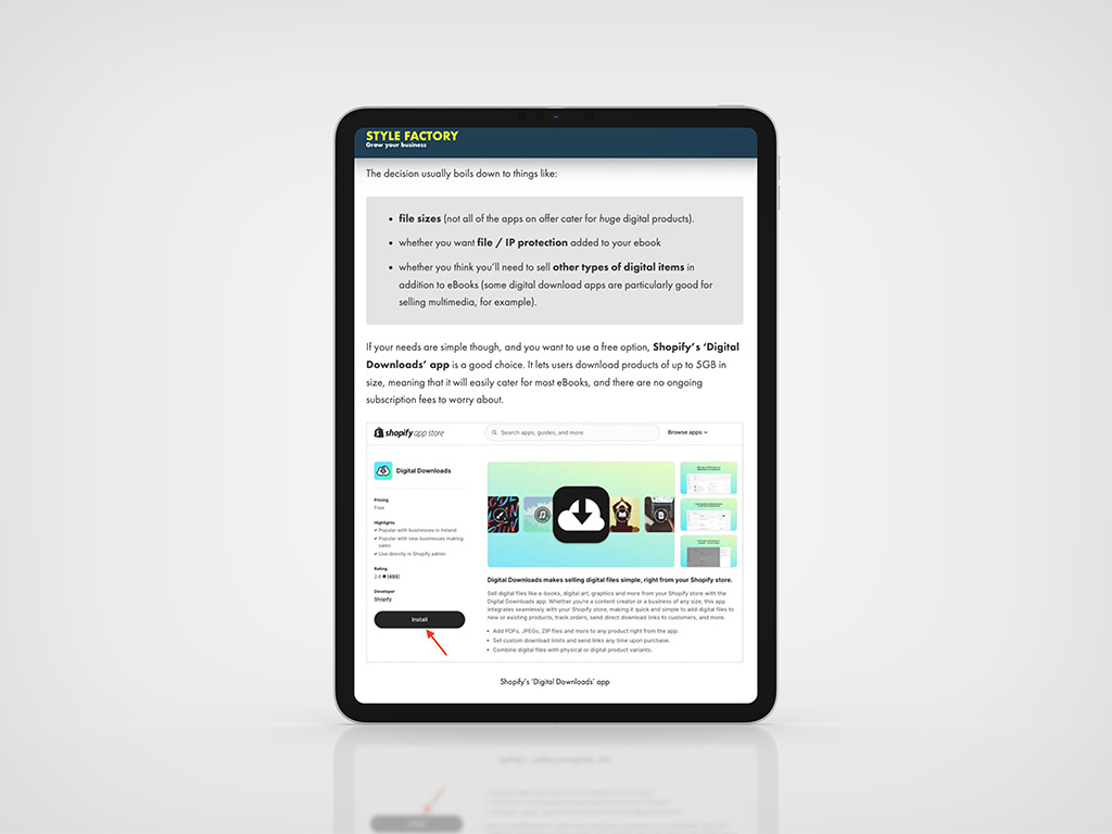 Curated Shopify articles