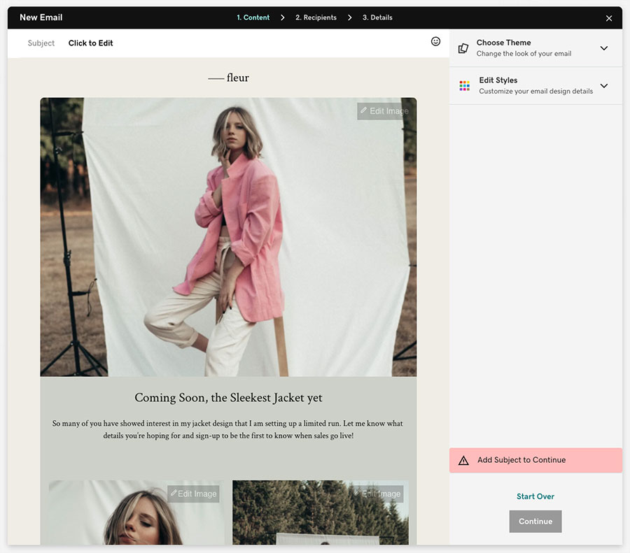 GoDaddy's email marketing feature