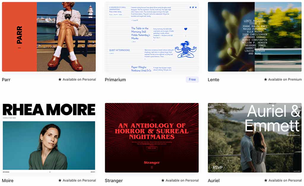 WordPress themes for the hosted version of the platform