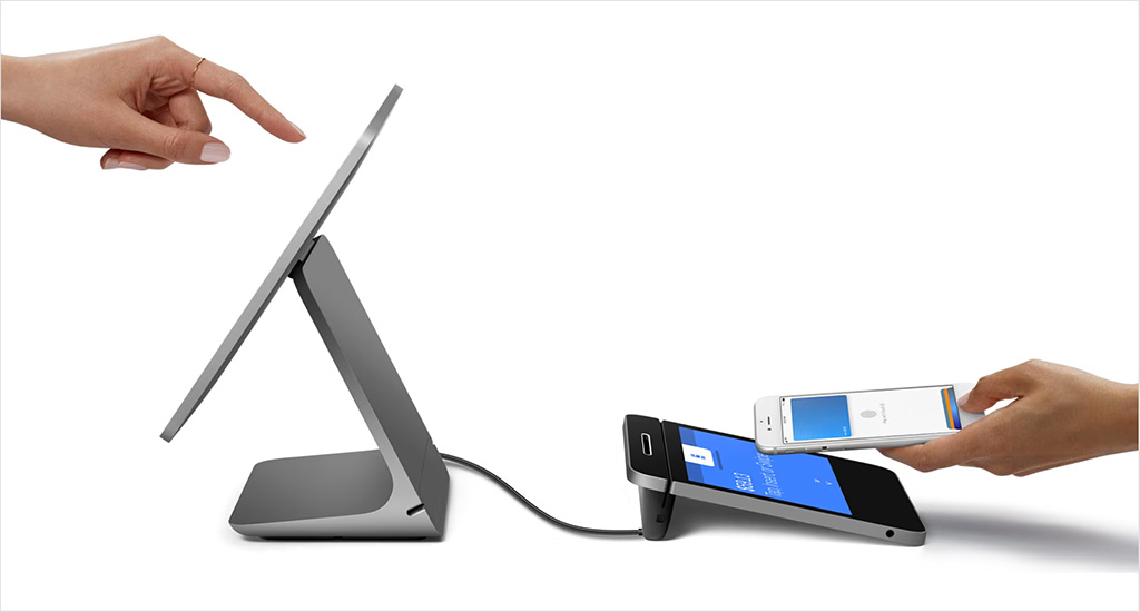 Square's dual screen POS register.
