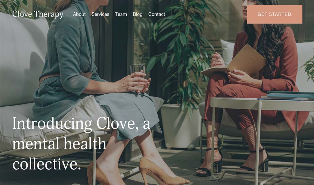 Squarespace's 'Clove' template