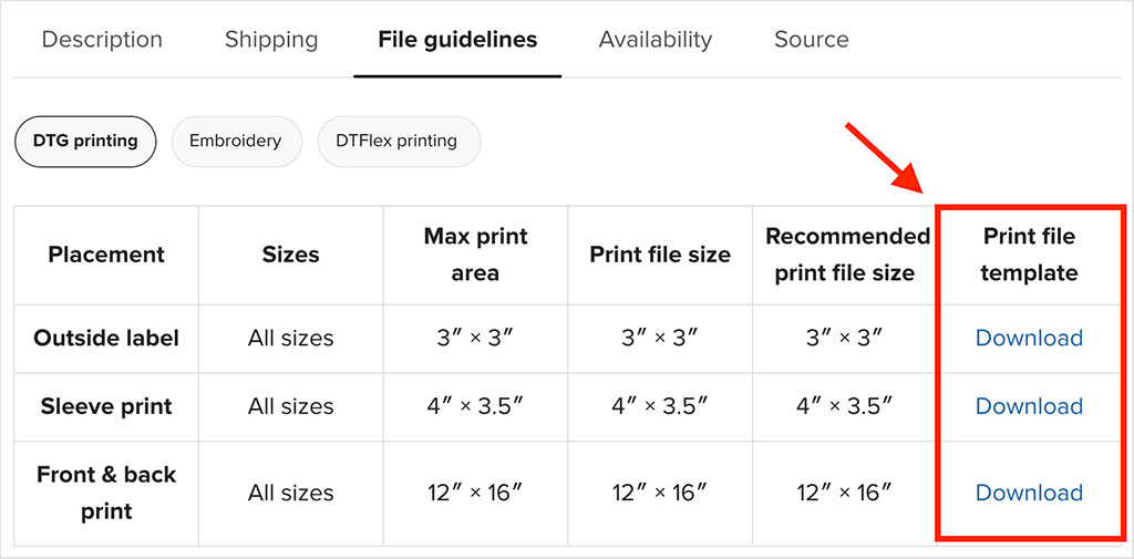 Print file guidelines
