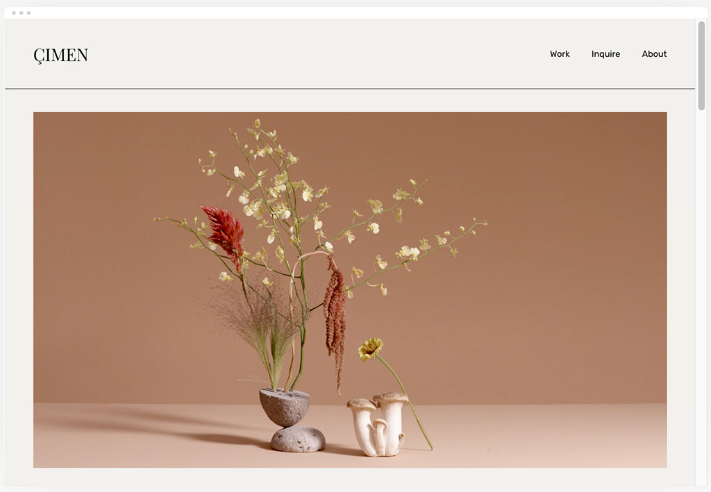 Squarespace's 'Cimen' template