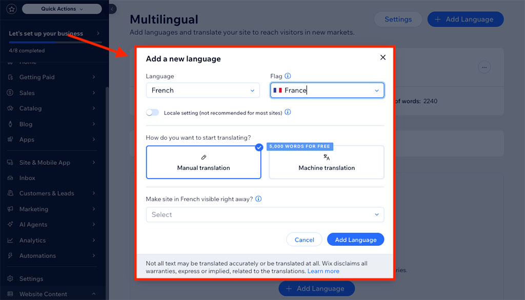 Wix Multilingual