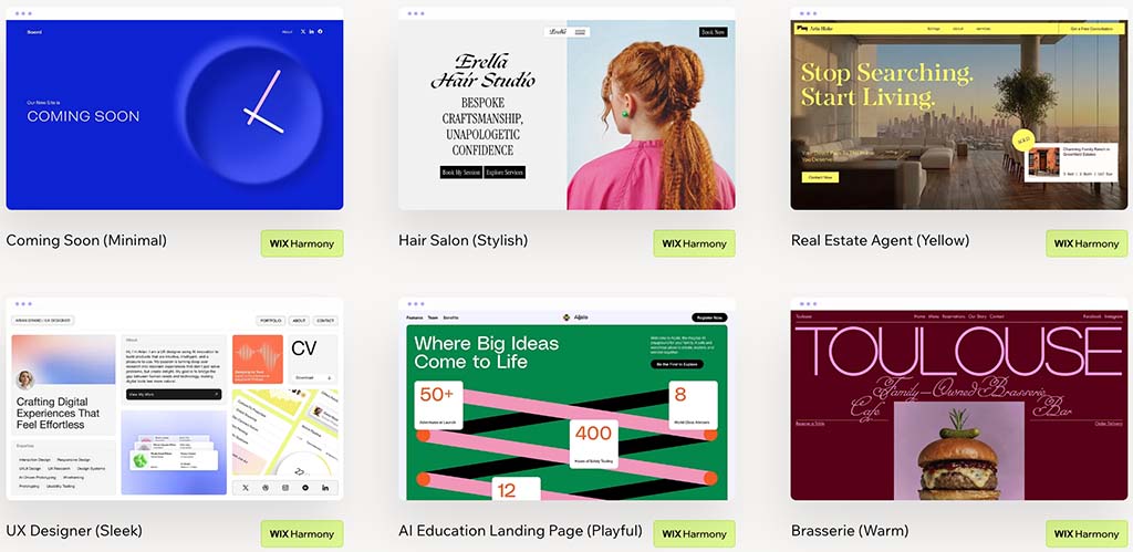 Wix templates