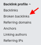 Accessing broken link data in Ahrefs