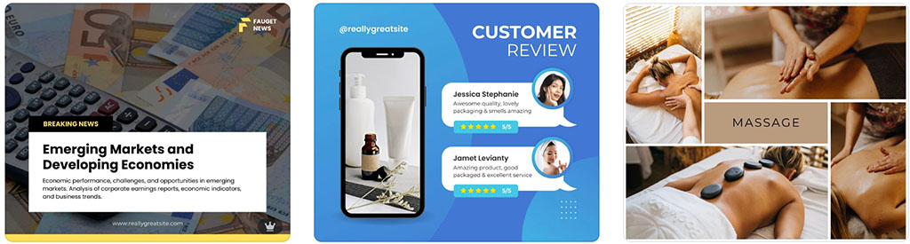 Facebook post templates in Canva