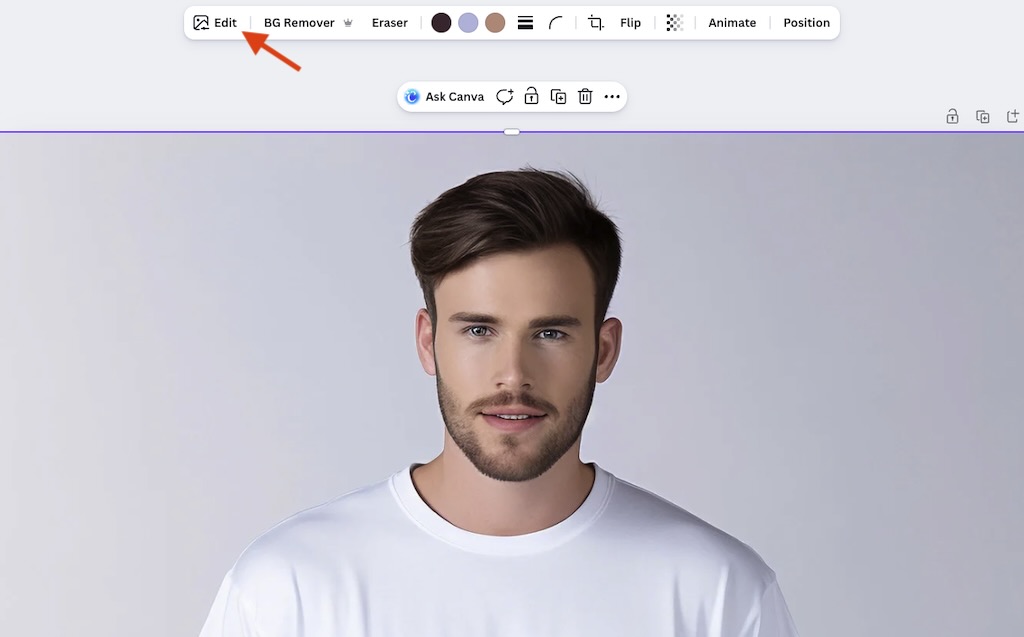 Image editing in Canva