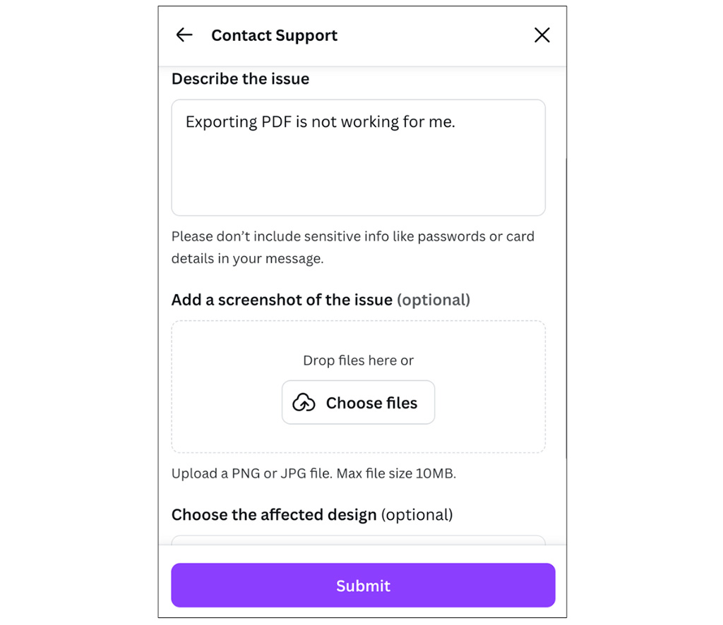 Canva email support