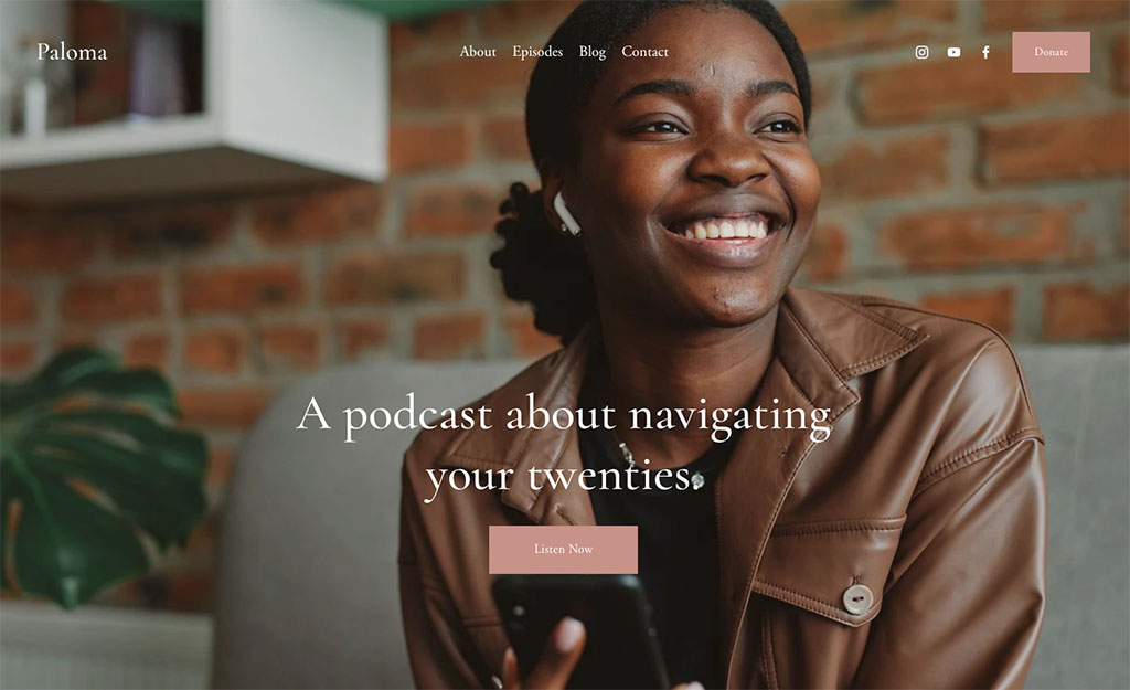 Squarespace 'Paloma' podcast template