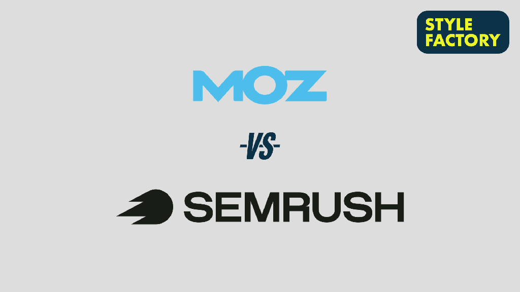 Moz vs Semrush (graphic containing the two companies' logos)